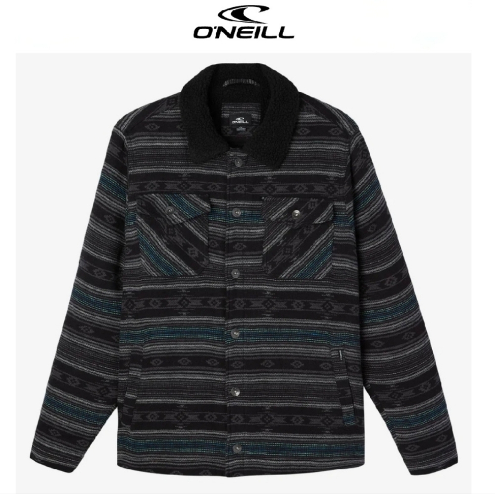 O'NEILL High Piled Warm Sherpa Lined Plaid  Winnter Jacket Coat